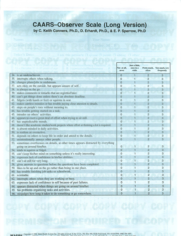 conners rating scale printable